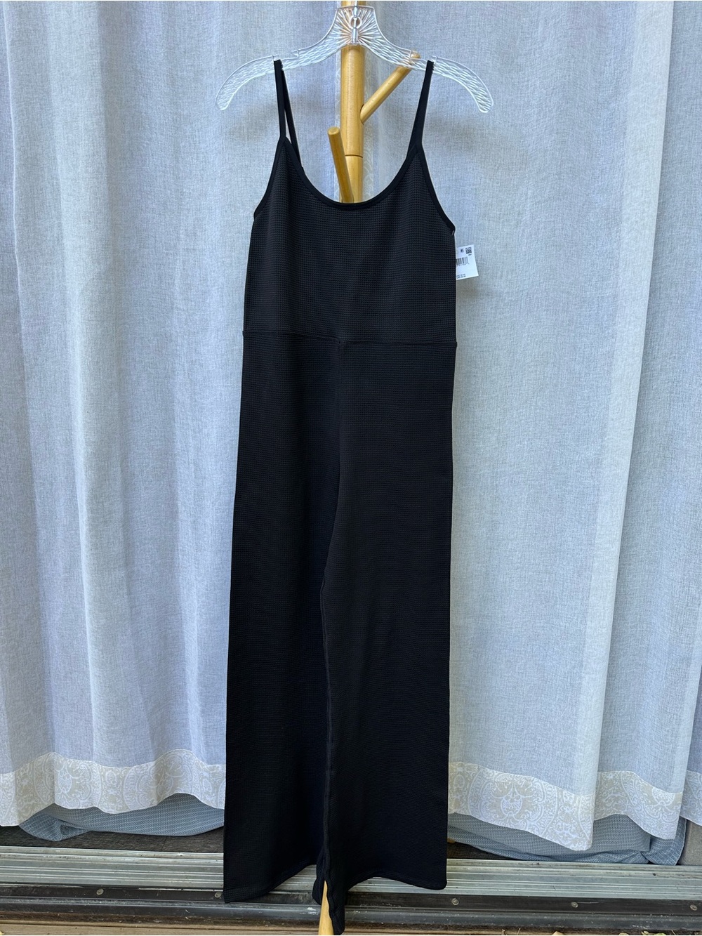 NWT, American Eagle Outfitters Black Wide-Leg Spaghetti-Strap Jumpsuit
